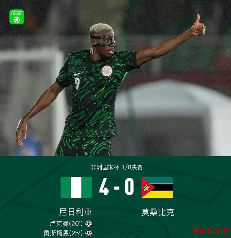 非洲杯：埃及、尼日利亚晋级八强